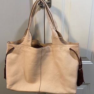Gili tote blush pink and leather